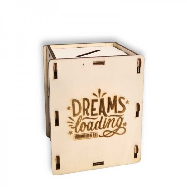 Leseni hranilnik za denar - dream loading